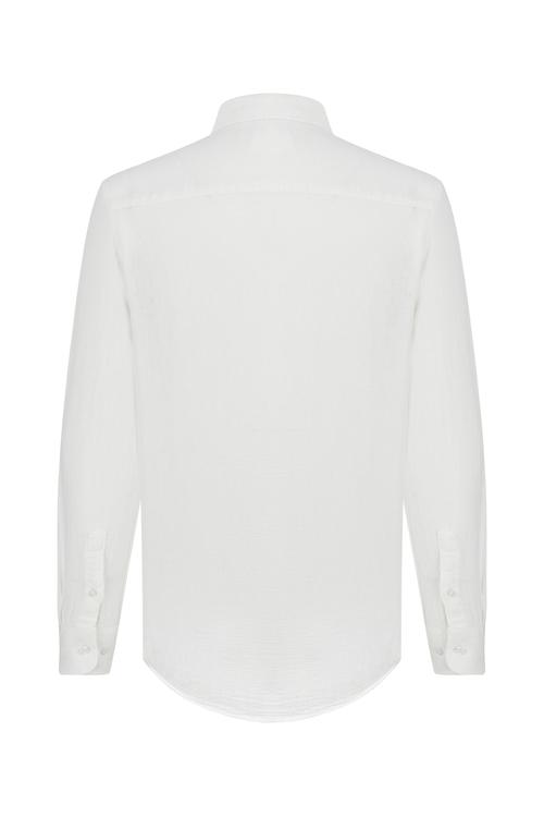  KETEN KARIŞIMLI REGULAR FIT GÖMLEK