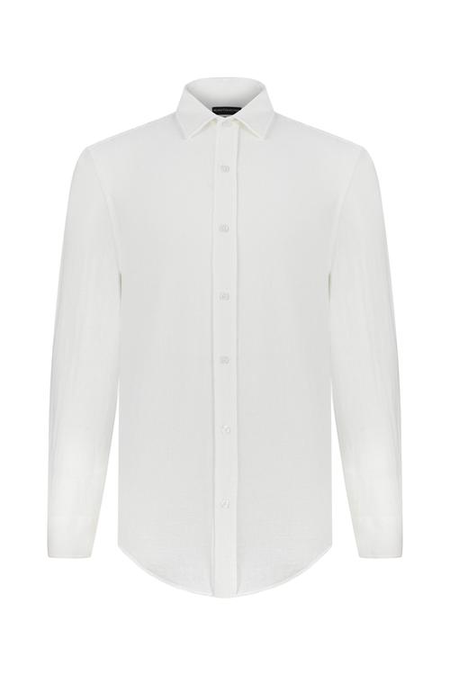  KETEN KARIŞIMLI REGULAR FIT GÖMLEK