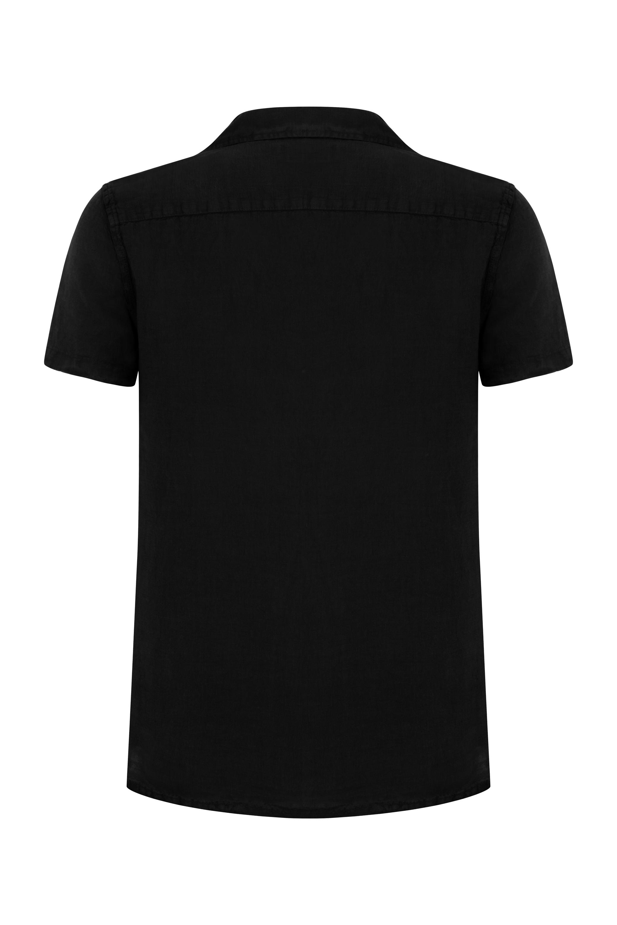 KISA KOLLU REGULAR FIT KETEN GÖMLEK