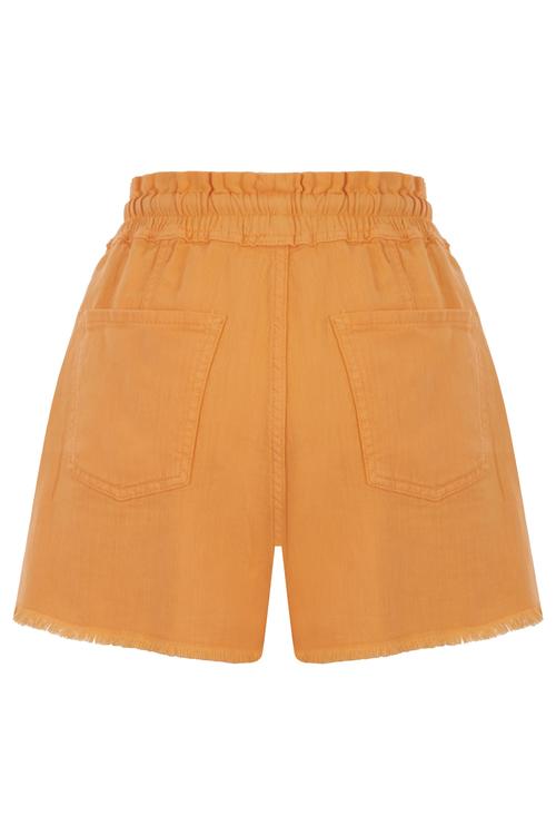  BÜZGÜ DETAYLI PAMUKLU MİNİ ŞORT