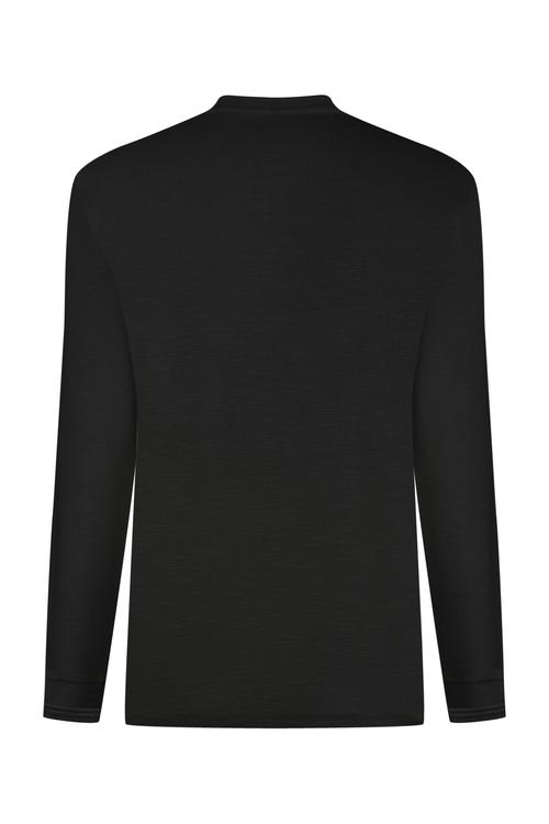  DÜĞMELİ DOKULU UZUN KOLLU T-SHIRT