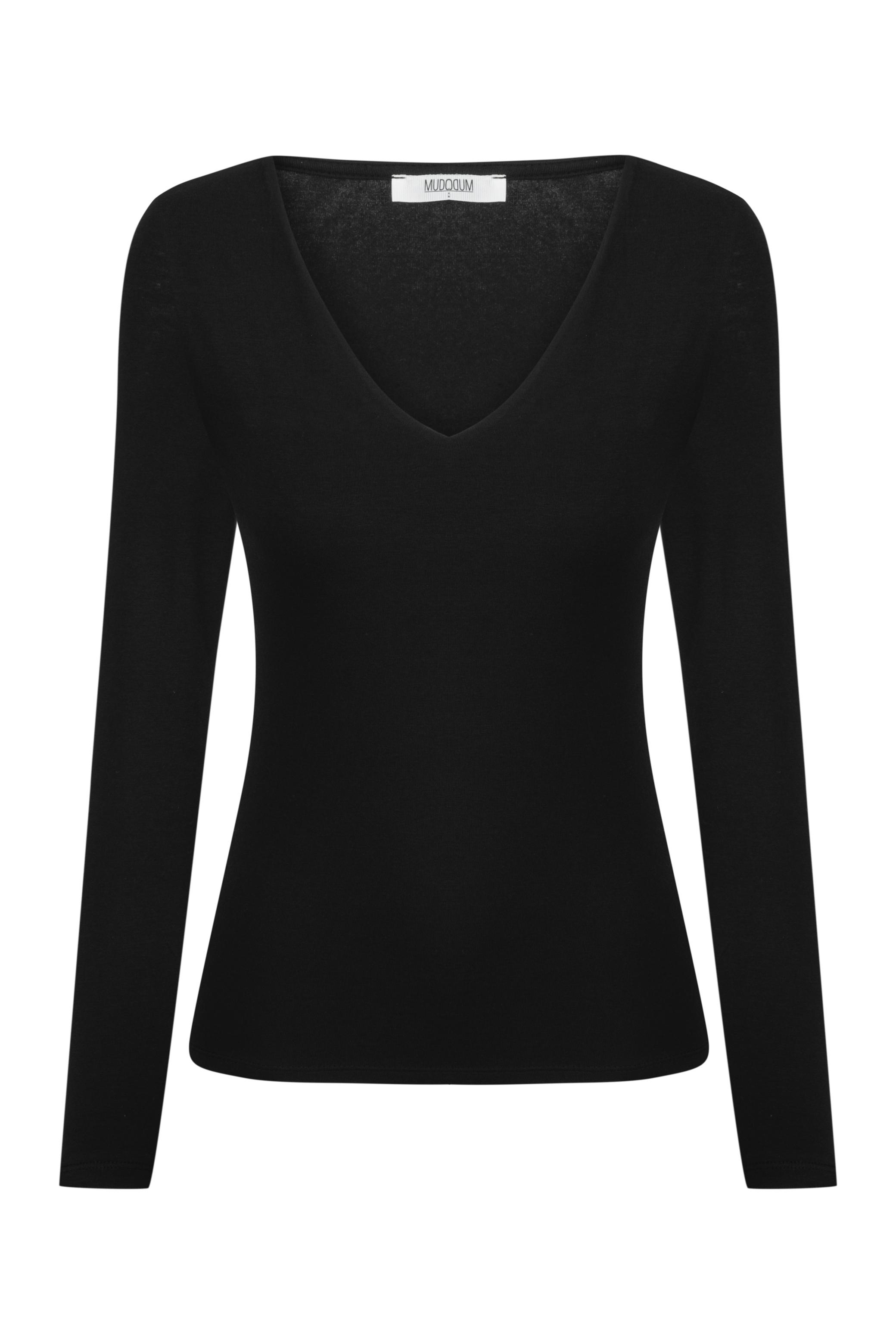 V YAKA UZUN KOLLU T-SHIRT