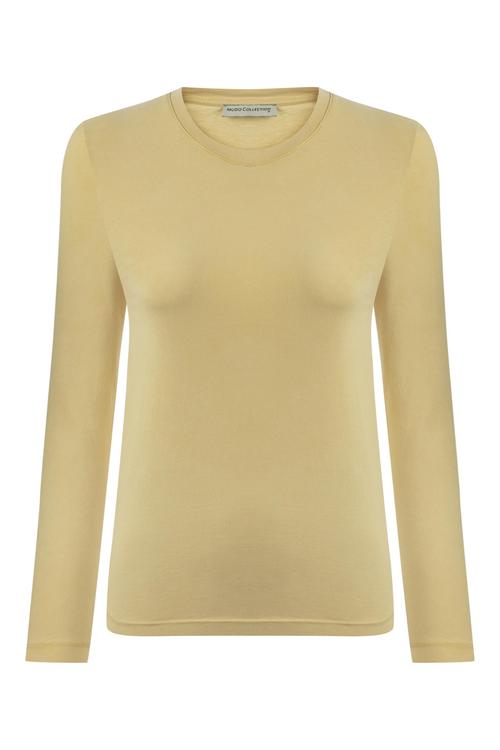  BİSİKLET YAKA UZUN KOLLU  BASIC T-SHIRT