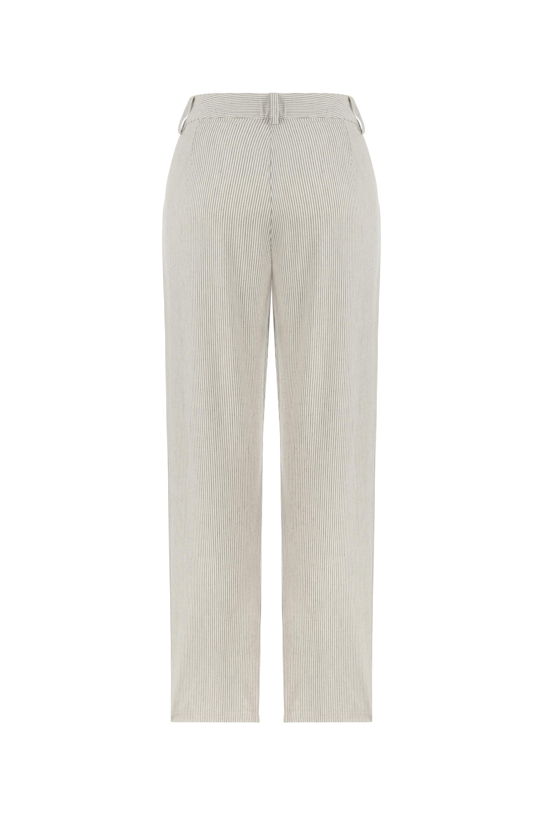 ÇİZGİLİ FLARE KESİM PANTOLON