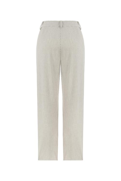  ÇİZGİLİ FLARE KESİM PANTOLON