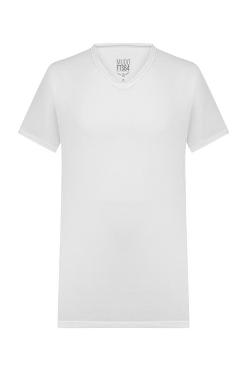  V YAKA KISA KOLLU T-SHIRT