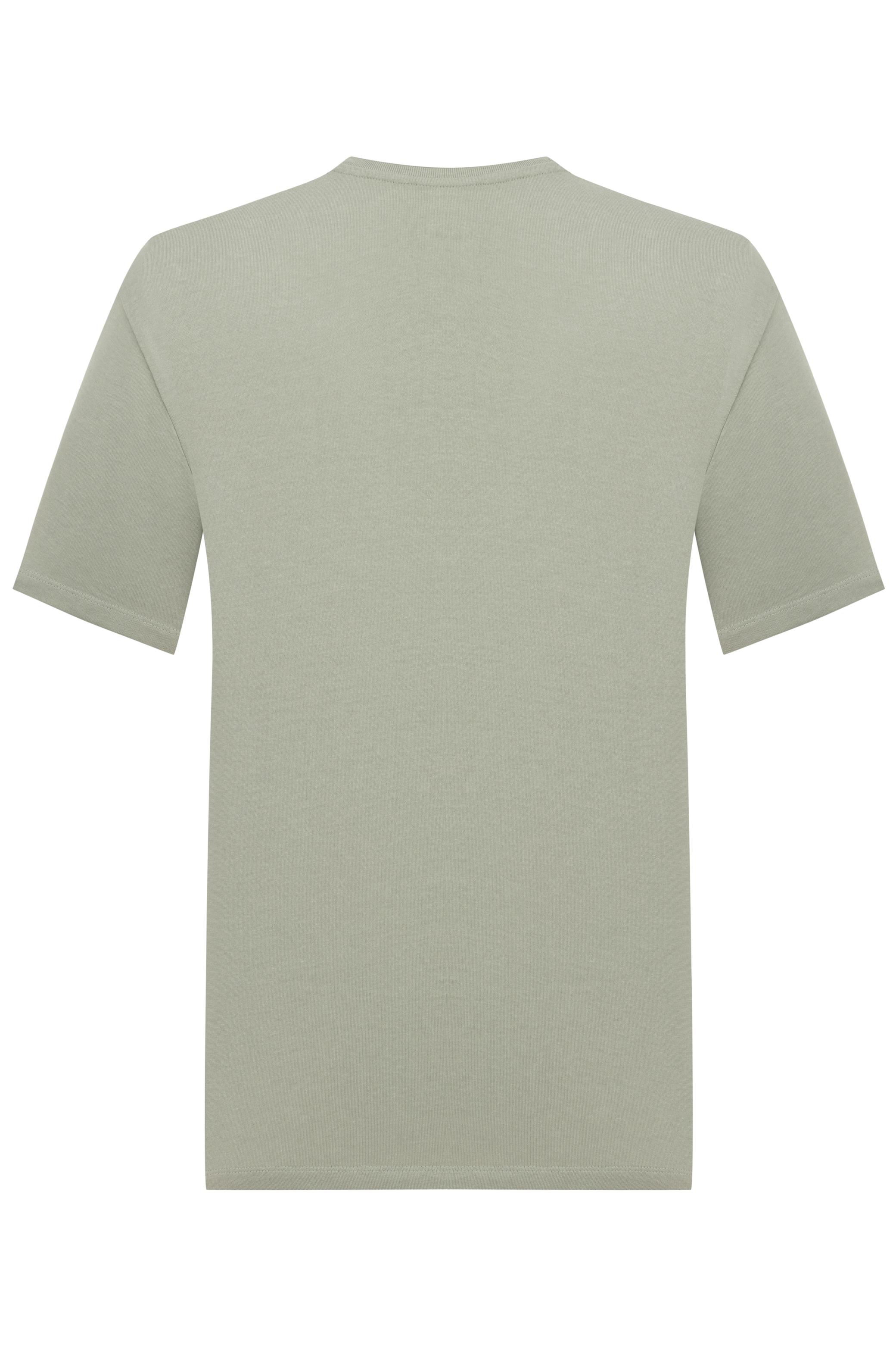 CEP DETAYLI BİSİKLET YAKA KISA KOLLU T-SHIRT