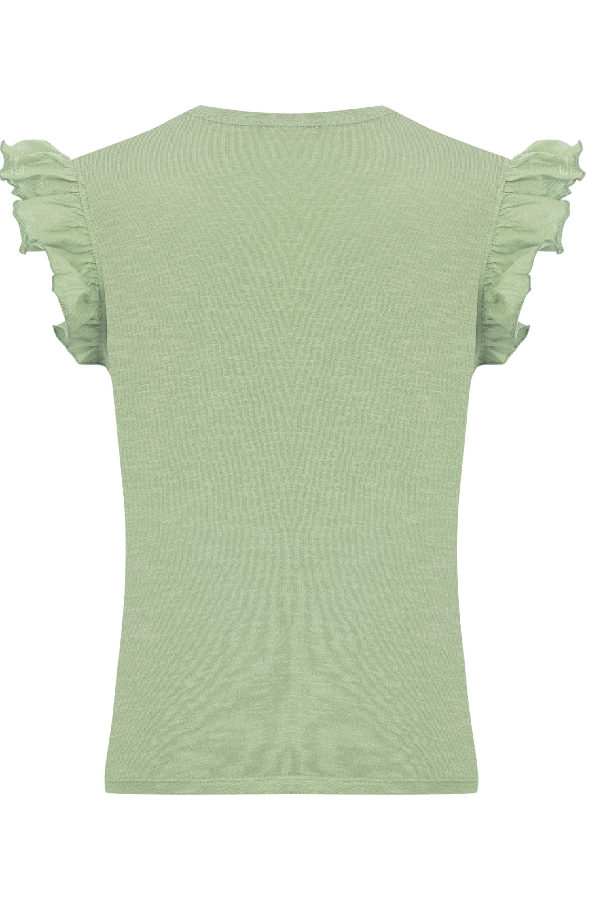 FIRFIR DETAYLI BİSİKLET YAKA T-SHIRT