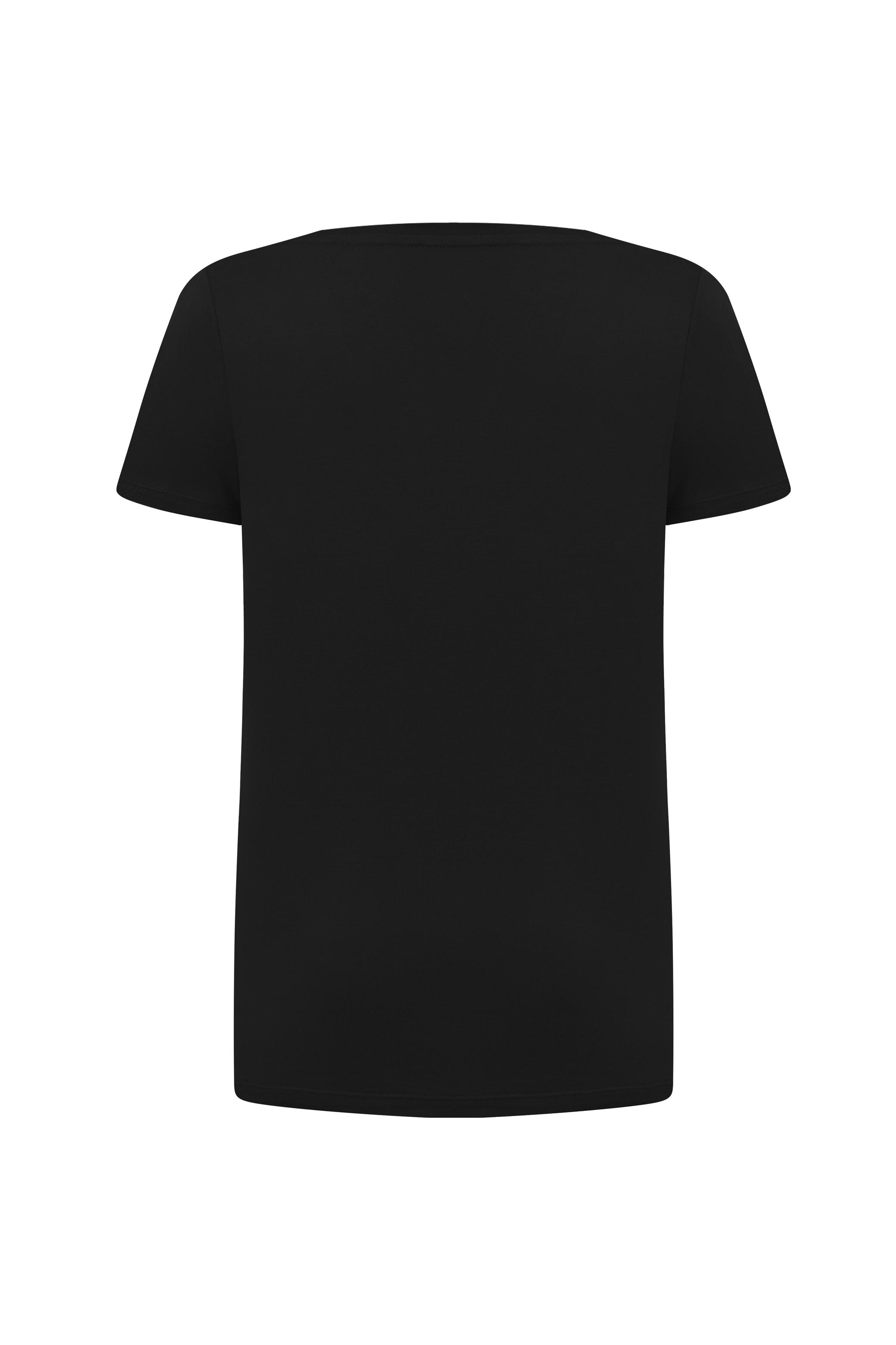 V YAKA KISA KOLLU VİSKON T-SHIRT