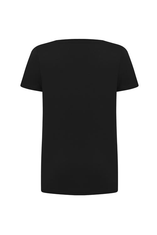  V YAKA KISA KOLLU VİSKON T-SHIRT