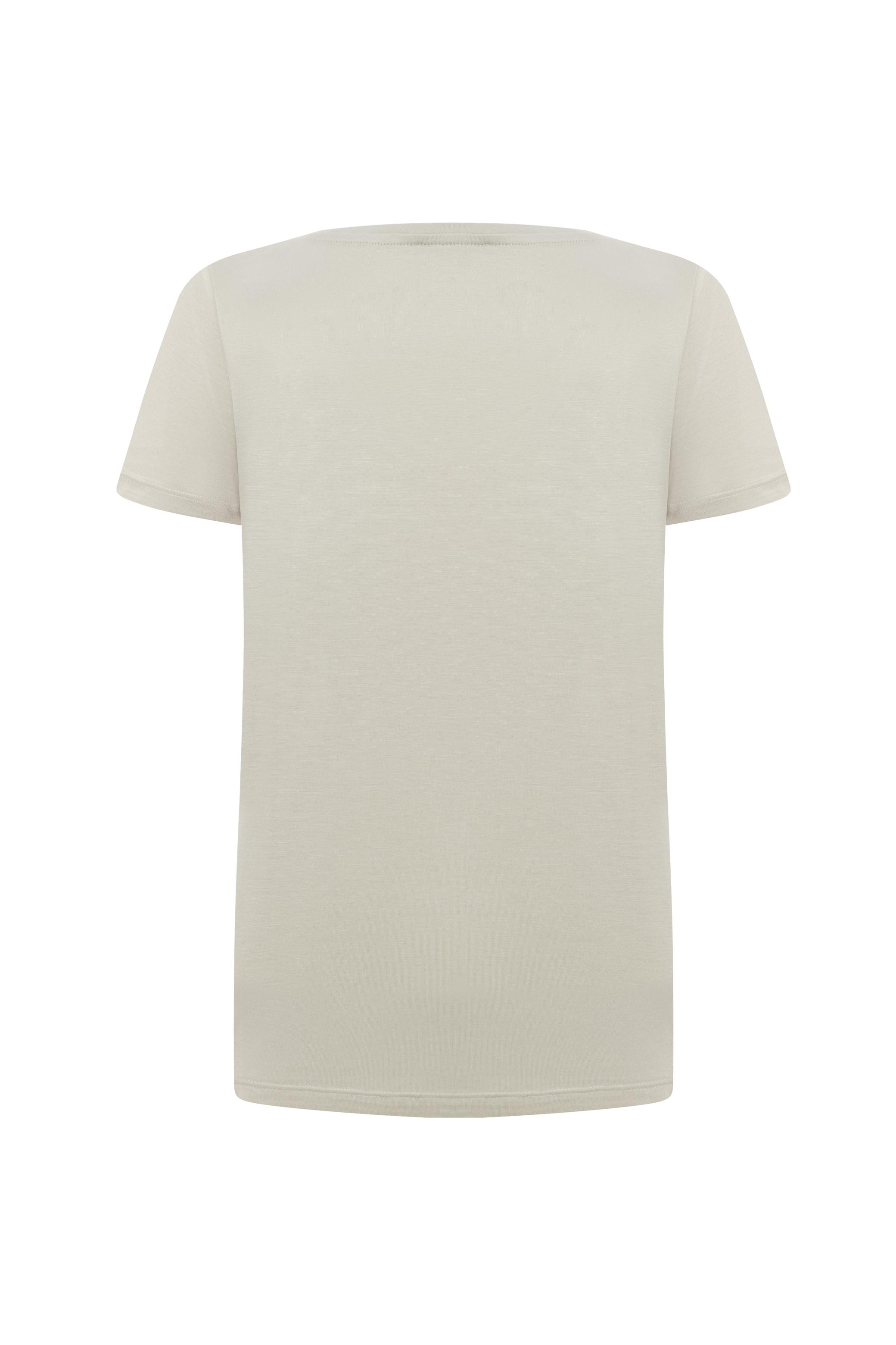 V YAKA KISA KOLLU VİSKON T-SHIRT