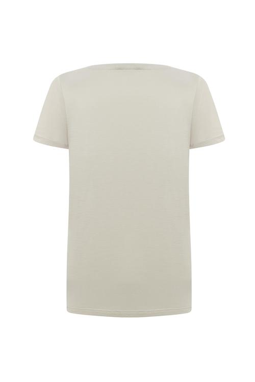  V YAKA KISA KOLLU VİSKON T-SHIRT