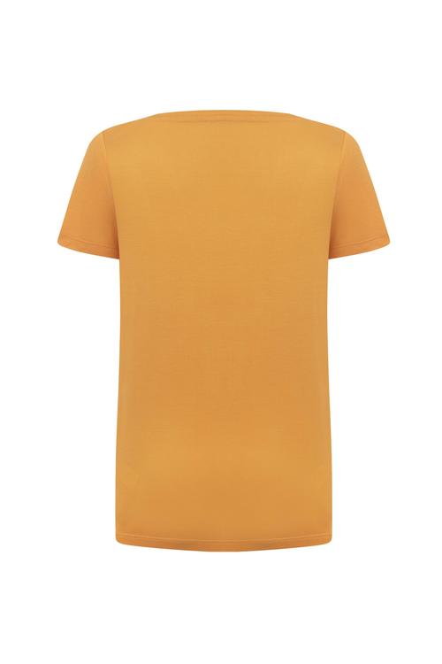  V YAKA KISA KOLLU VİSKON T-SHIRT