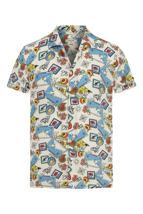  DESENLİ KISA KOLLU REGULAR FIT GÖMLEK