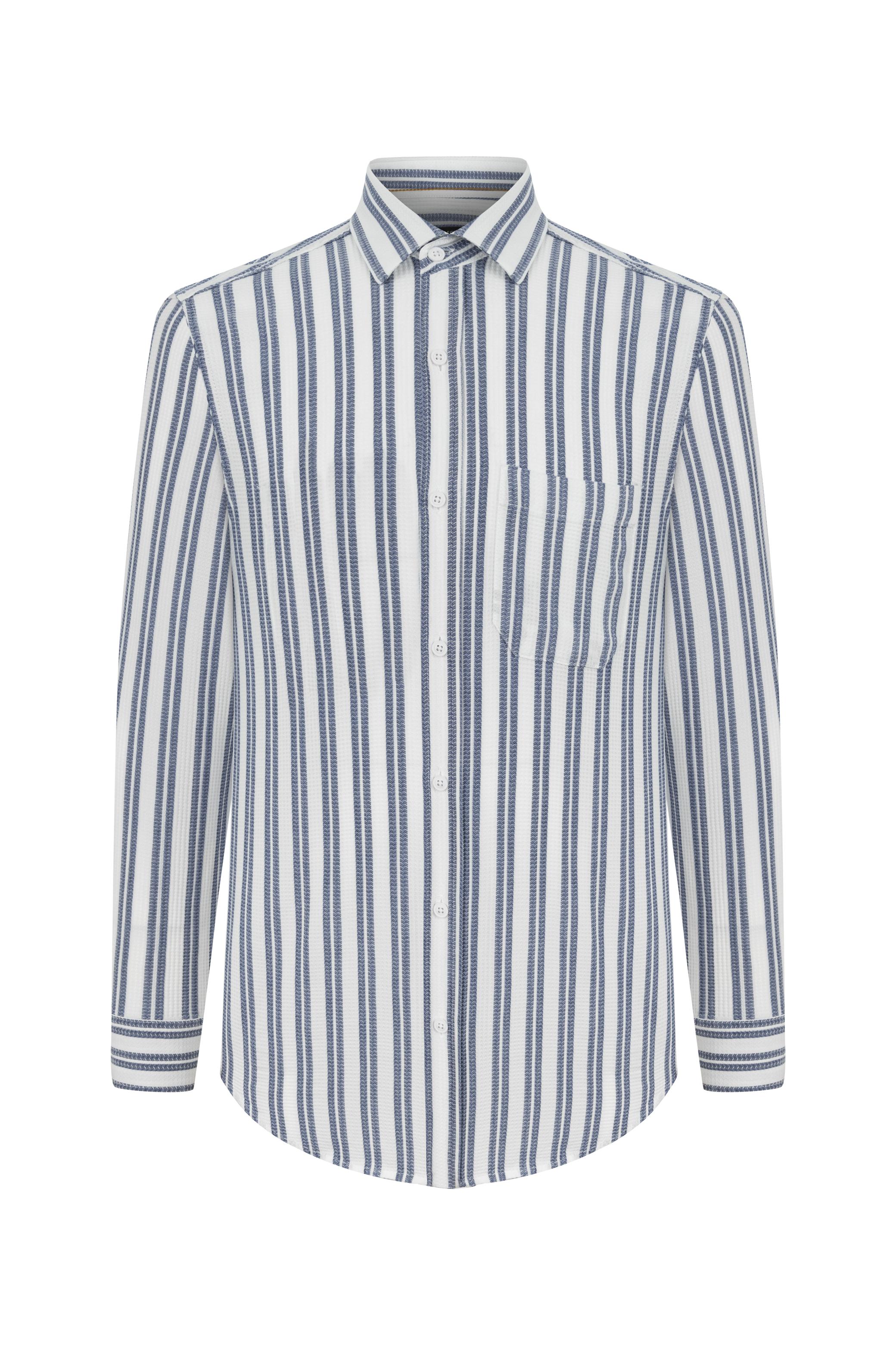 LİYOSEL KARIŞIMLI REGULAR FIT GÖMLEK