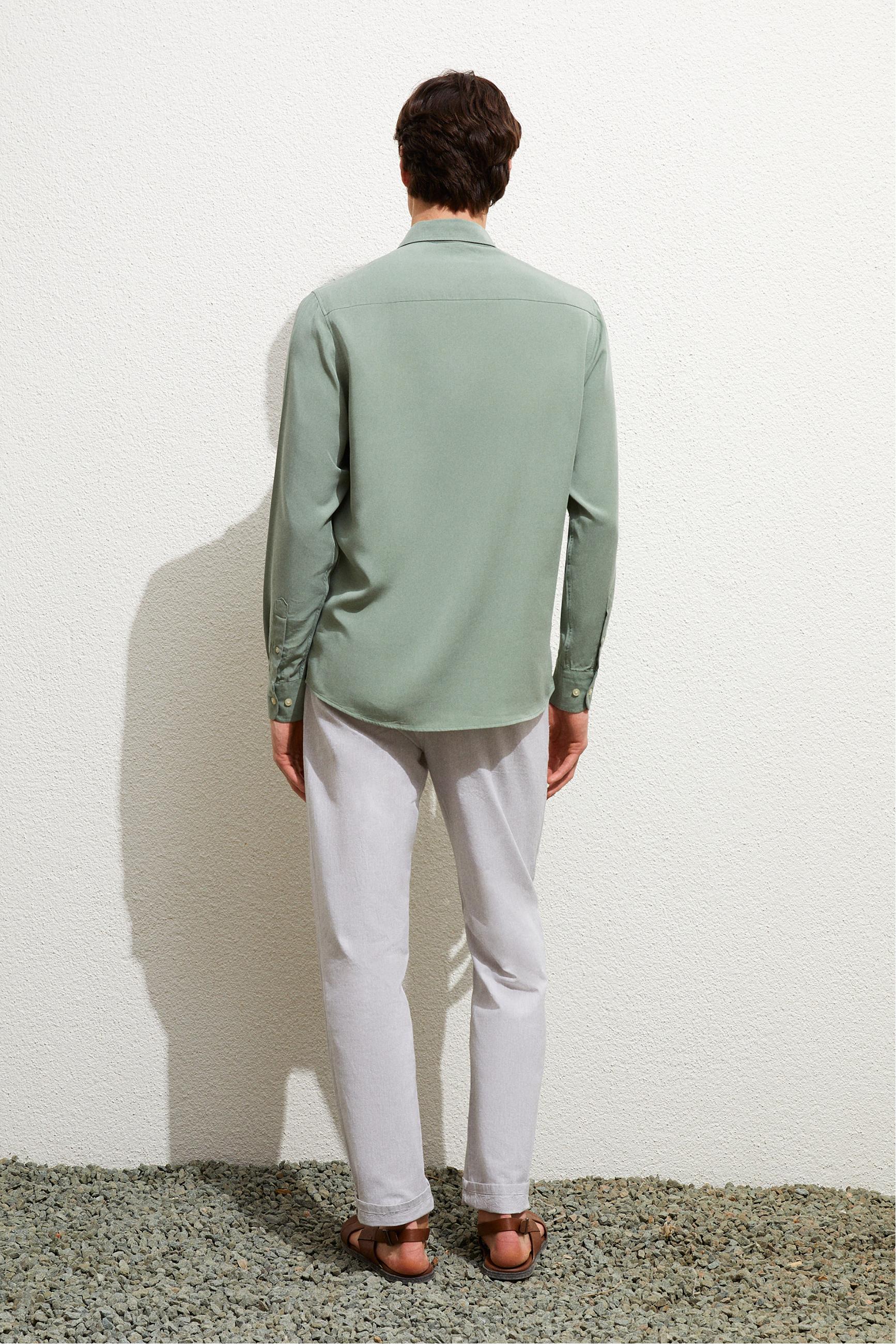 REGULAR FIT LİYOSEL GÖMLEK