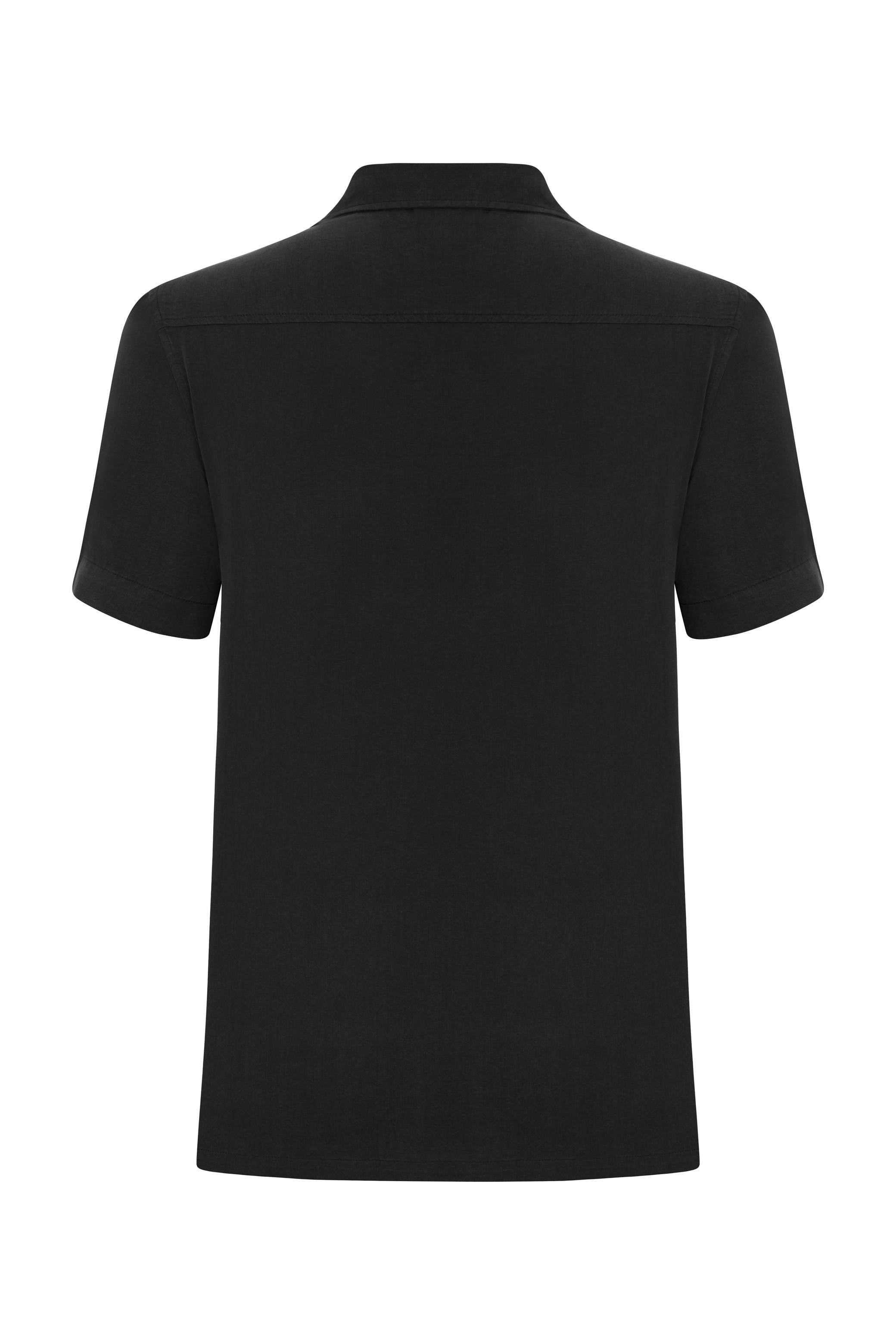 KISA KOLLU REGULAR FIT LİYOSEL GÖMLEK