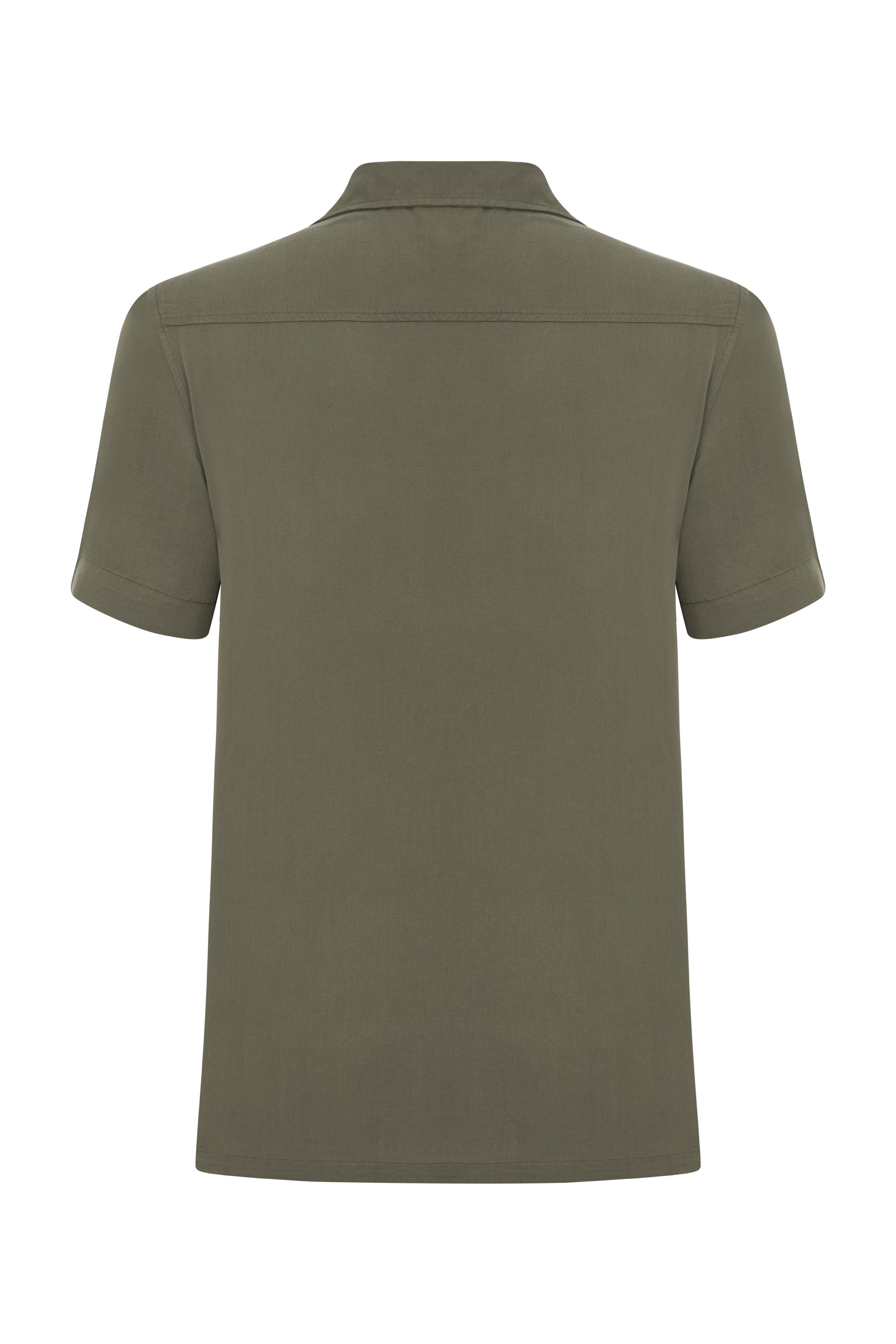 KISA KOLLU REGULAR FIT LİYOSEL GÖMLEK