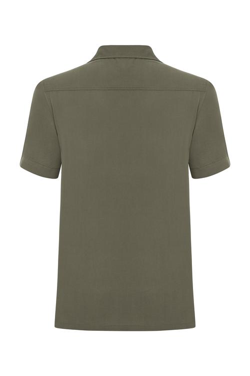  KISA KOLLU REGULAR FIT LİYOSEL GÖMLEK