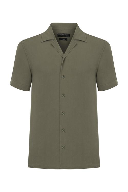  KISA KOLLU REGULAR FIT LİYOSEL GÖMLEK