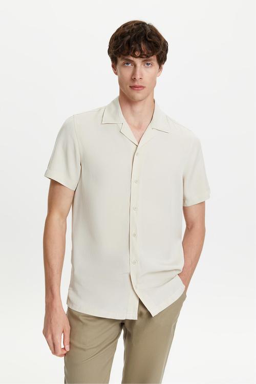  KISA KOLLU REGULAR FIT LİYOSEL GÖMLEK