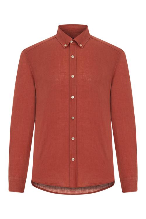  SLIM FIT KETEN GÖMLEK