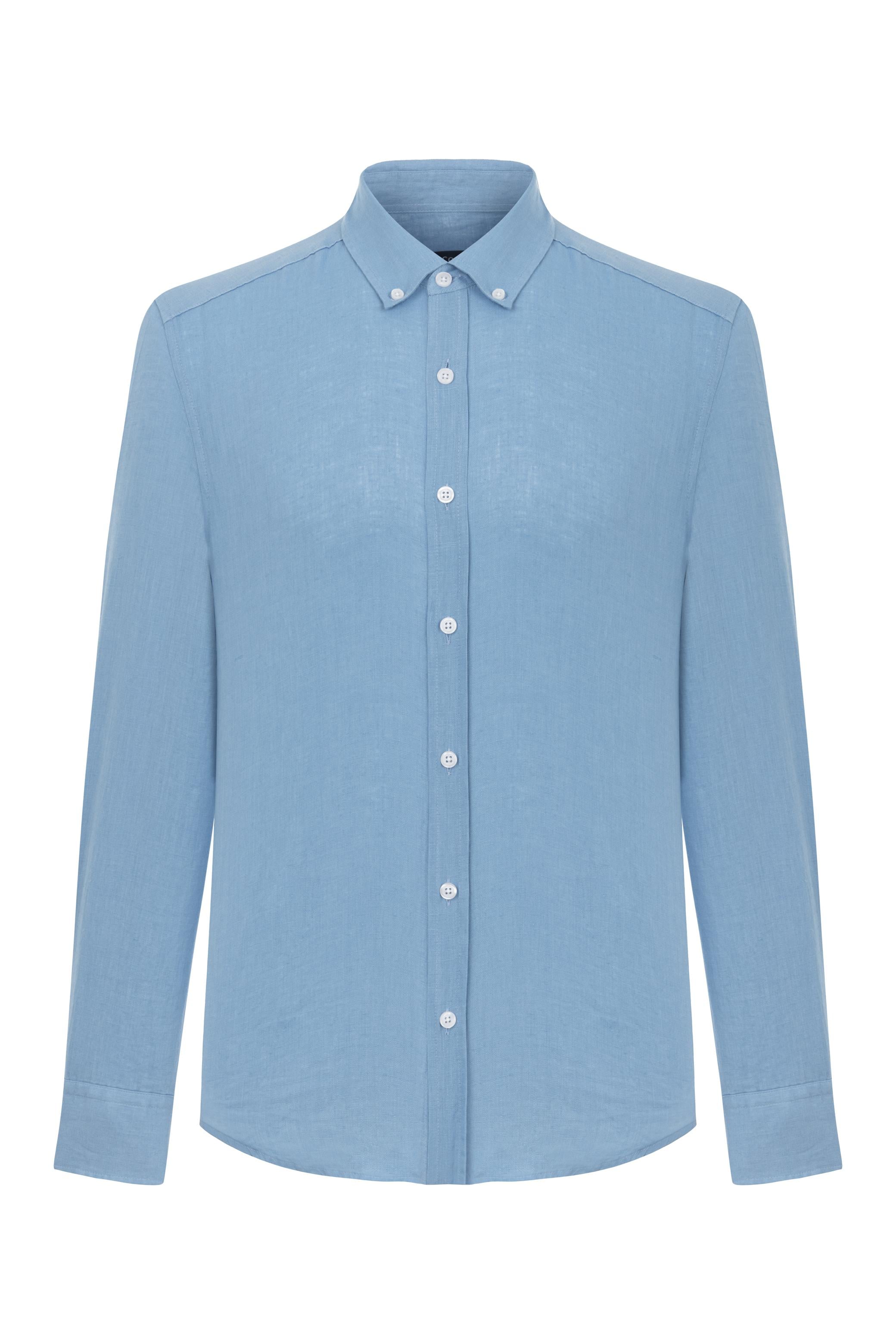 SLIM FIT KETEN GÖMLEK