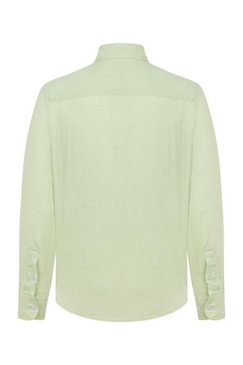  SLIM FIT KETEN GÖMLEK