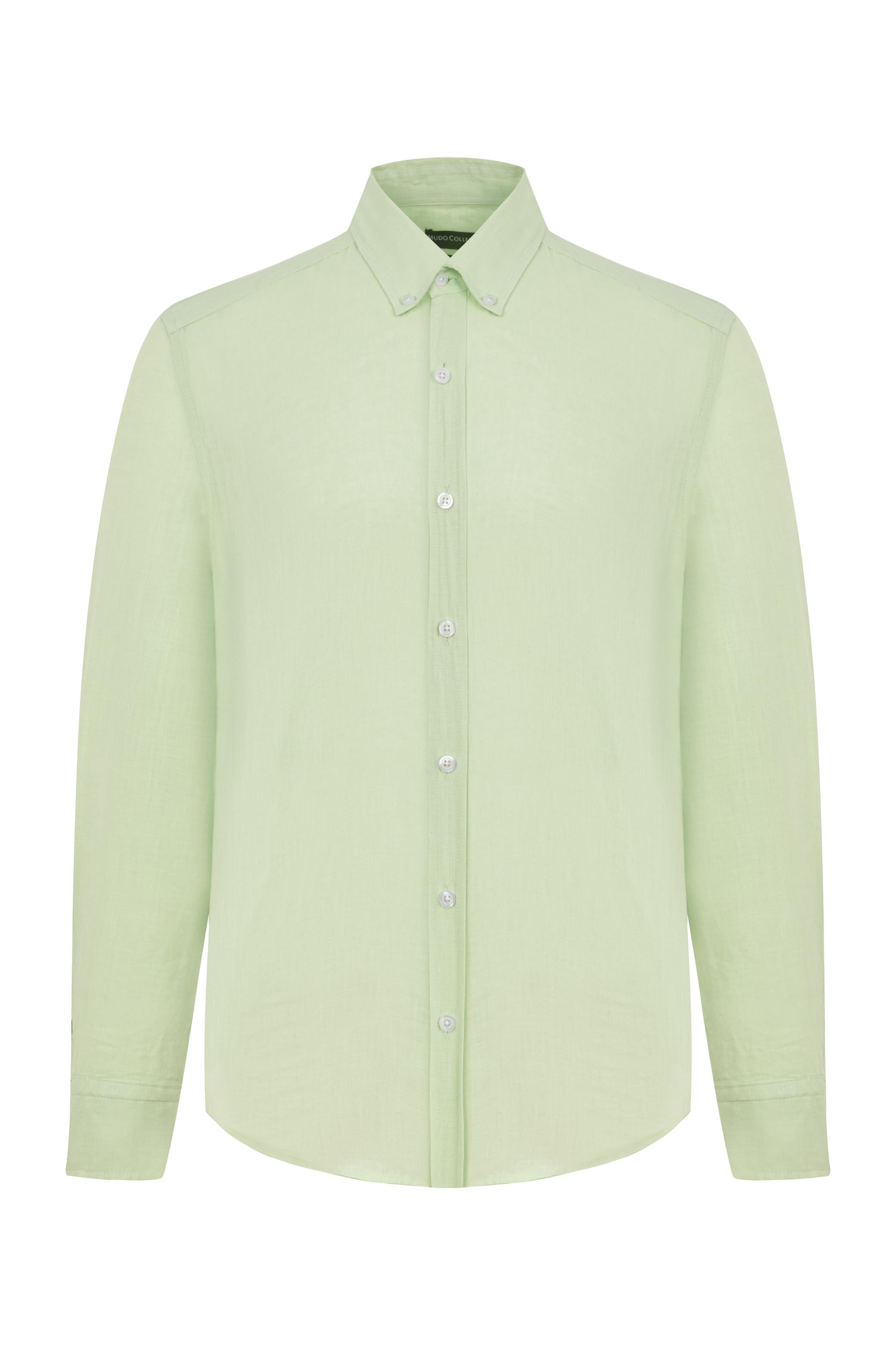 SLIM FIT KETEN GÖMLEK