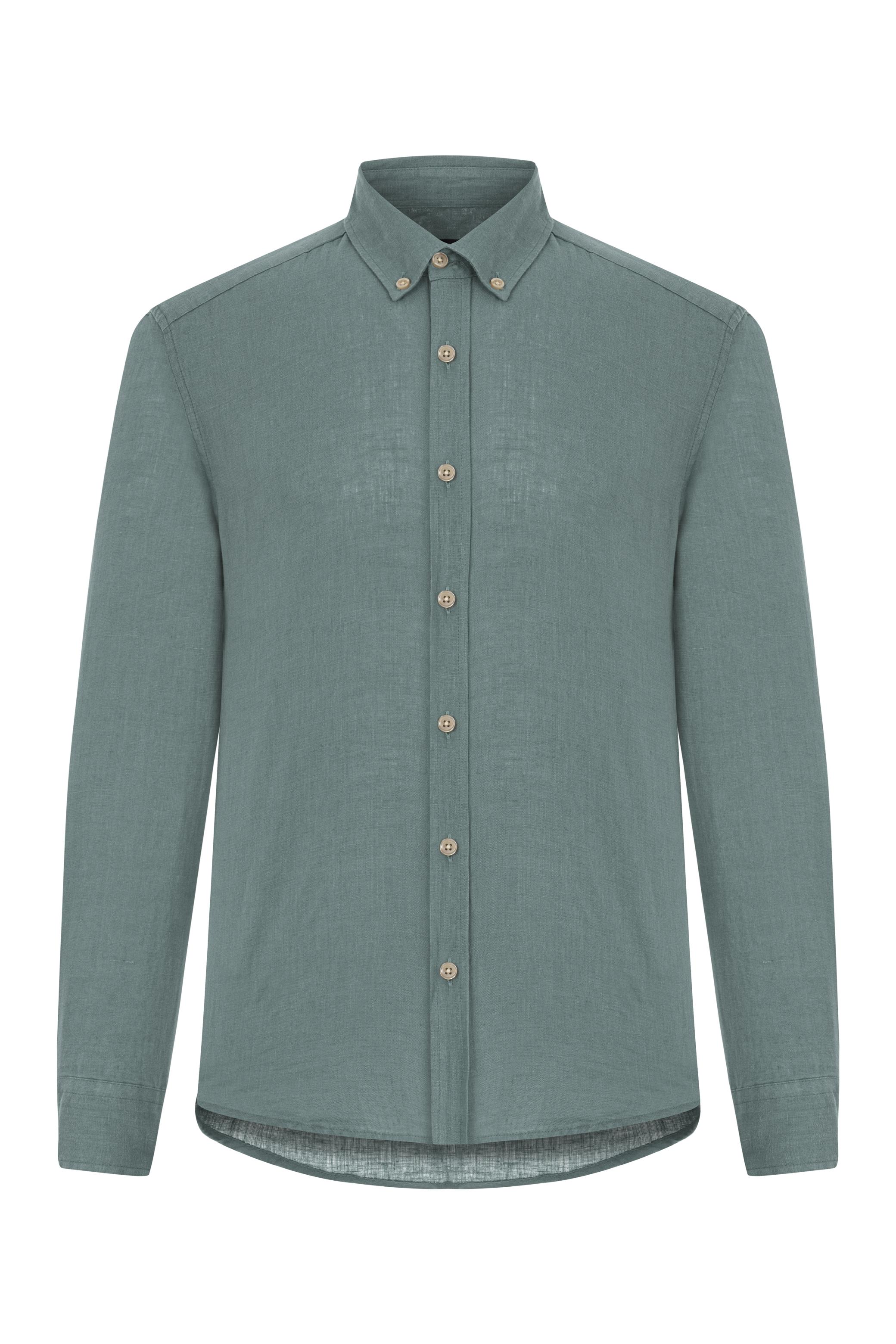 SLIM FIT KETEN GÖMLEK