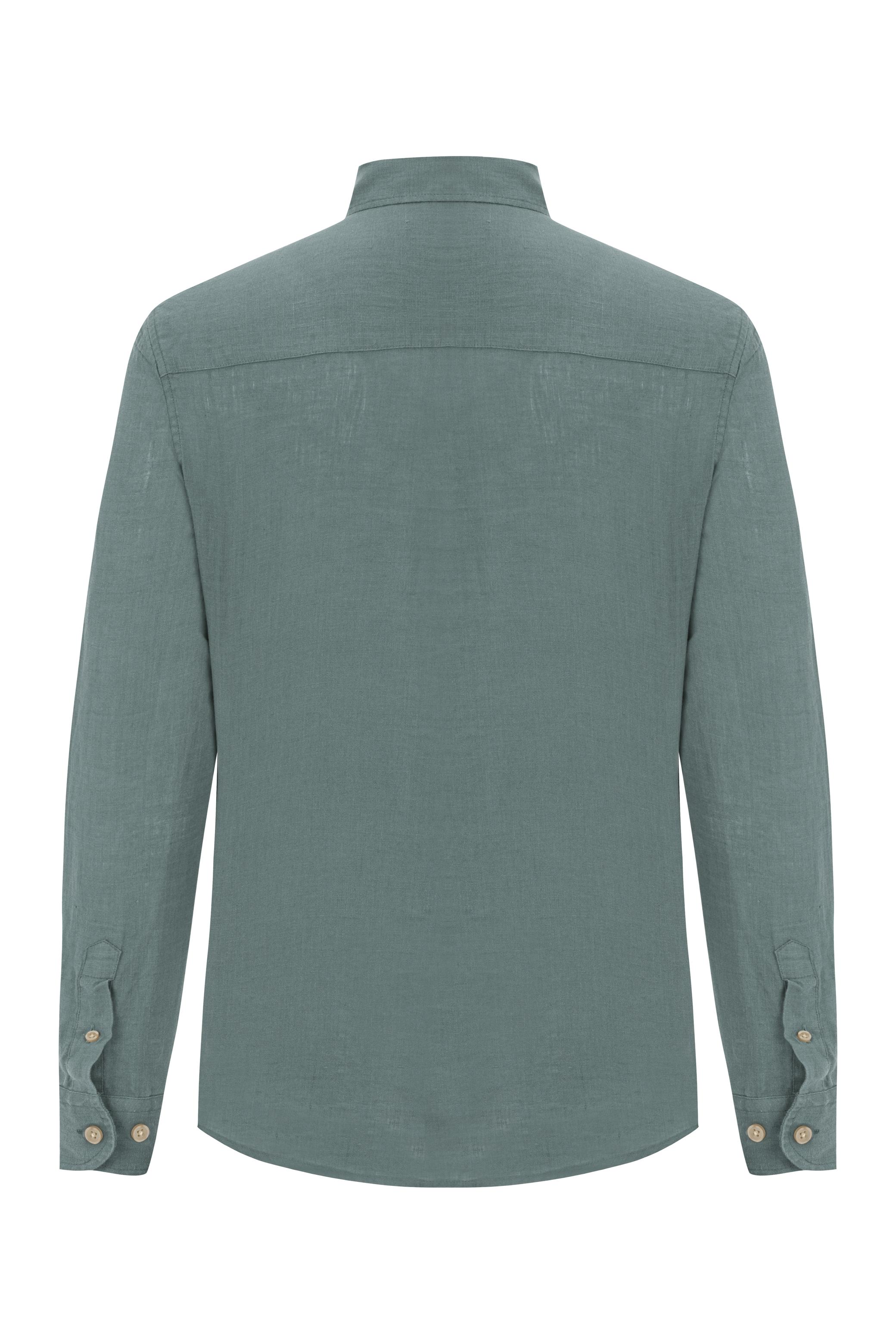 SLIM FIT KETEN GÖMLEK