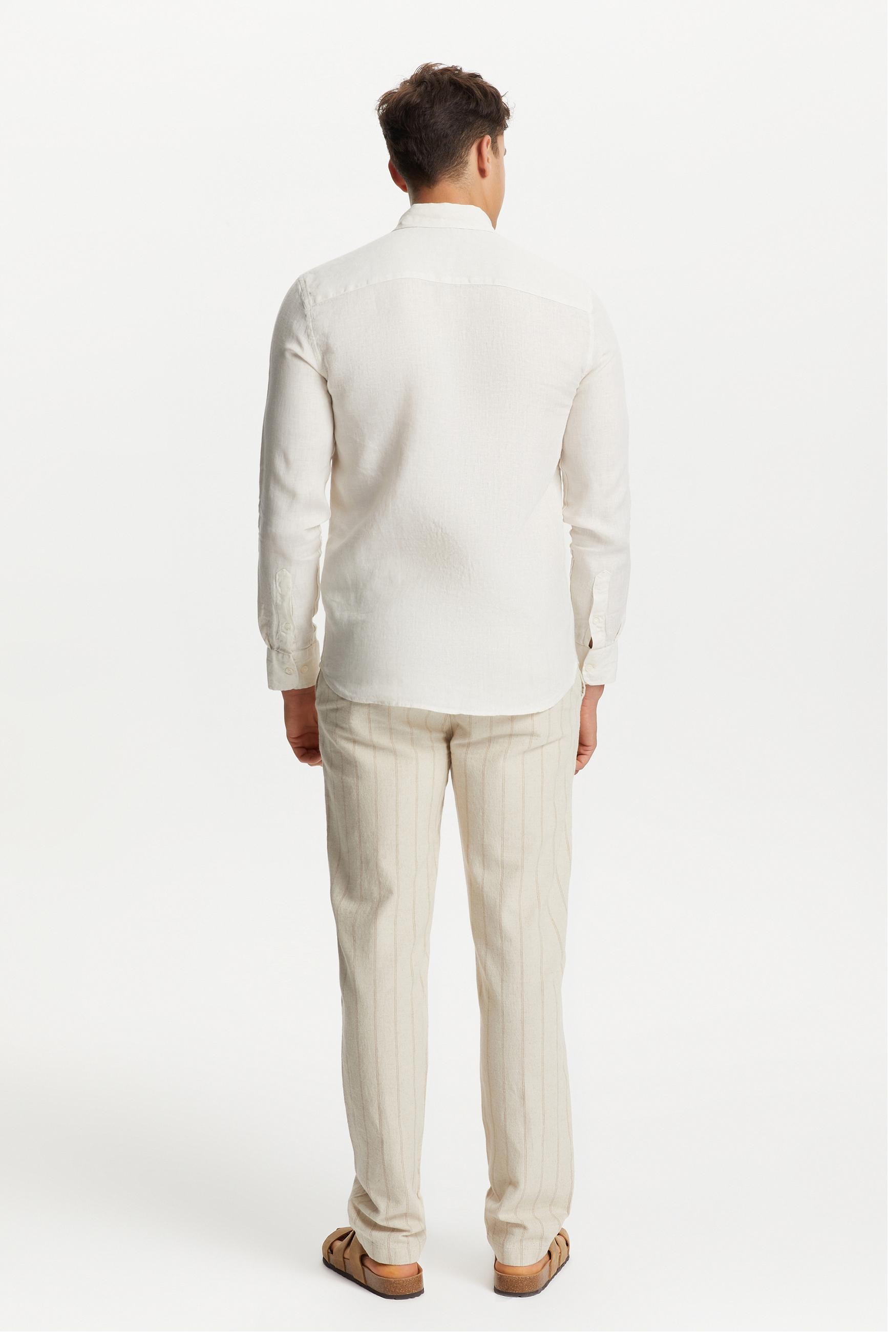 REGULAR FIT KETEN GÖMLEK