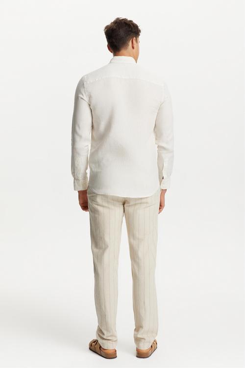  REGULAR FIT KETEN GÖMLEK