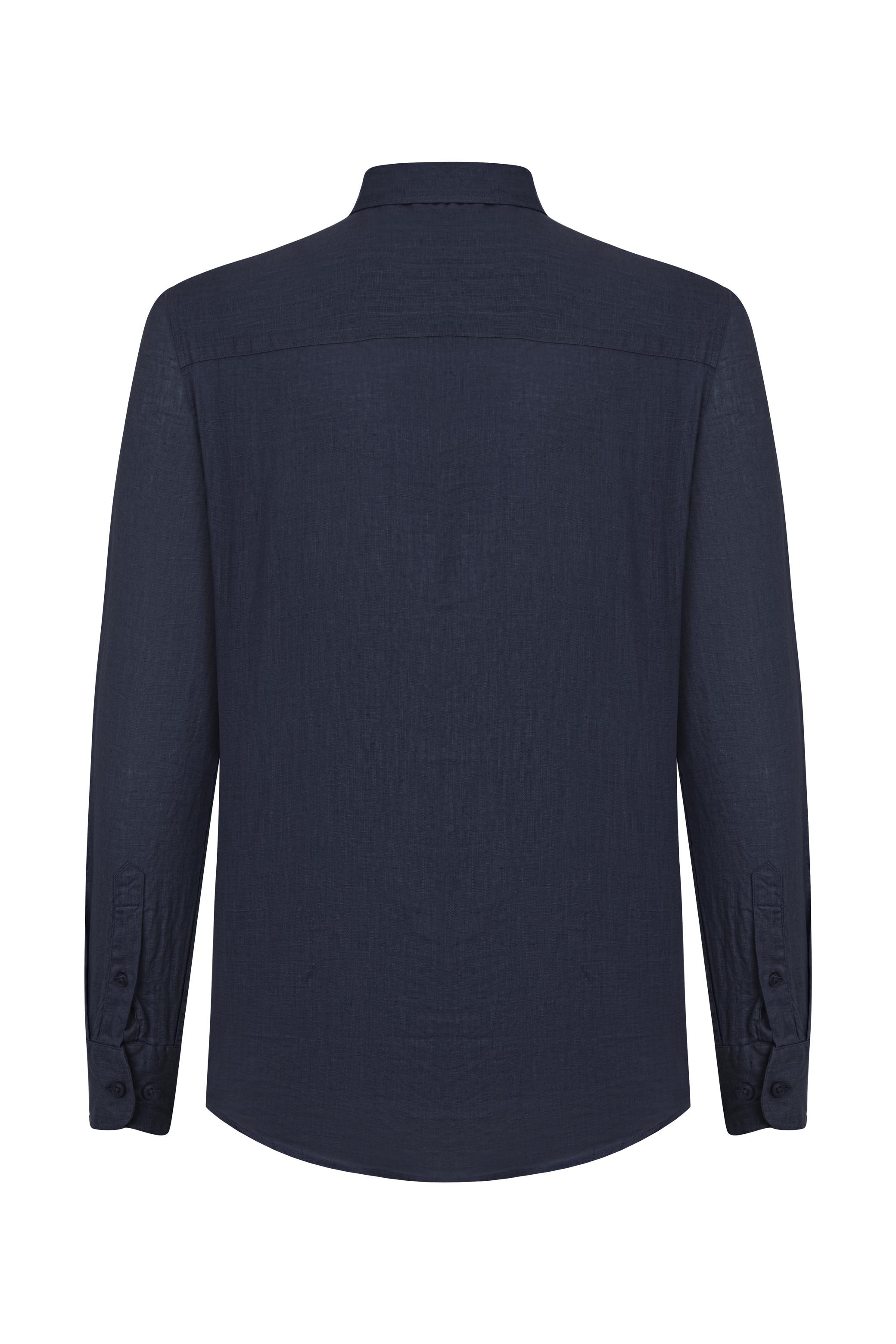 REGULAR FIT KETEN GÖMLEK