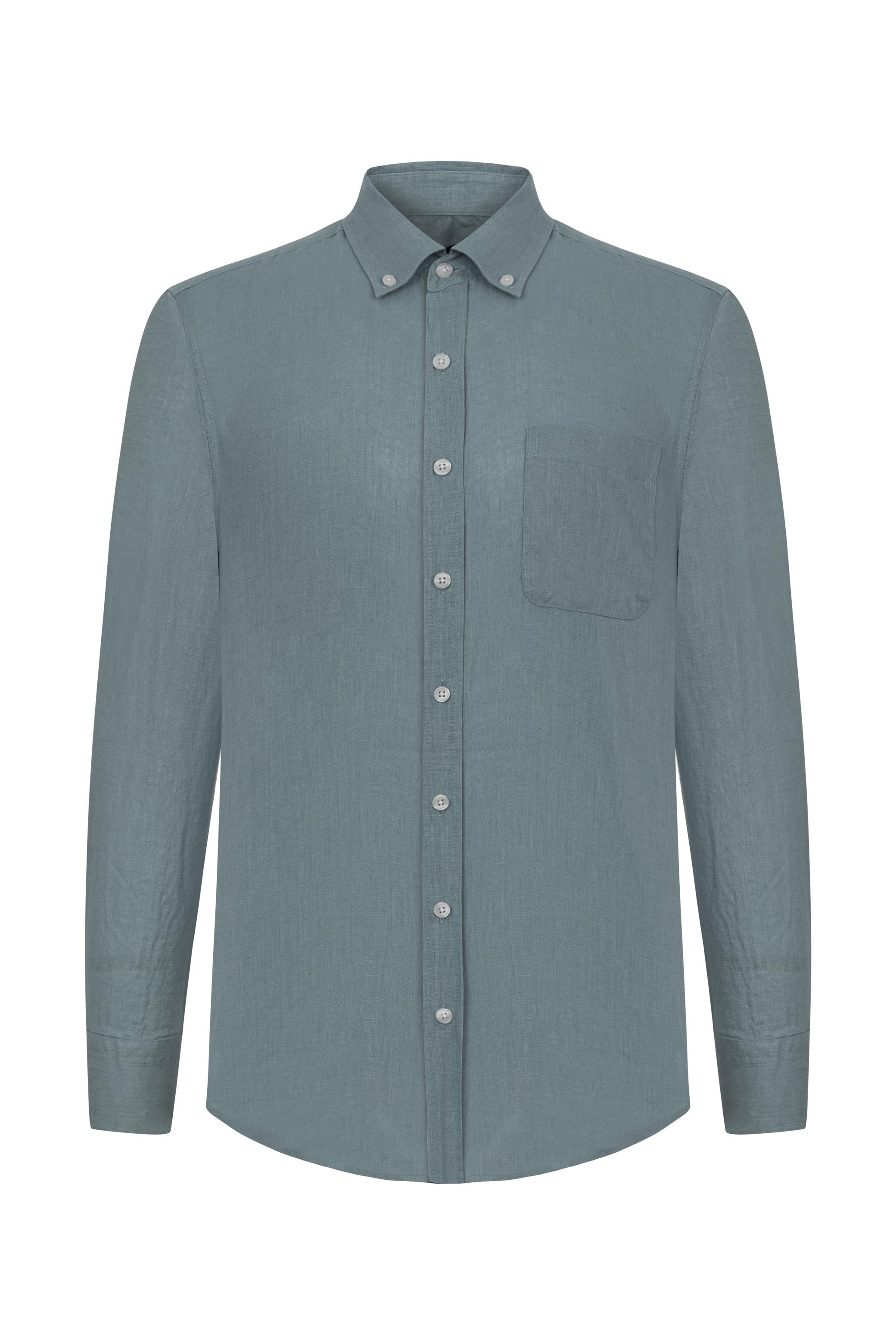 REGULAR FIT KETEN GÖMLEK