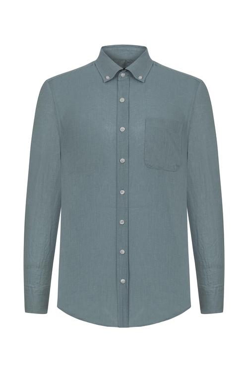  REGULAR FIT KETEN GÖMLEK