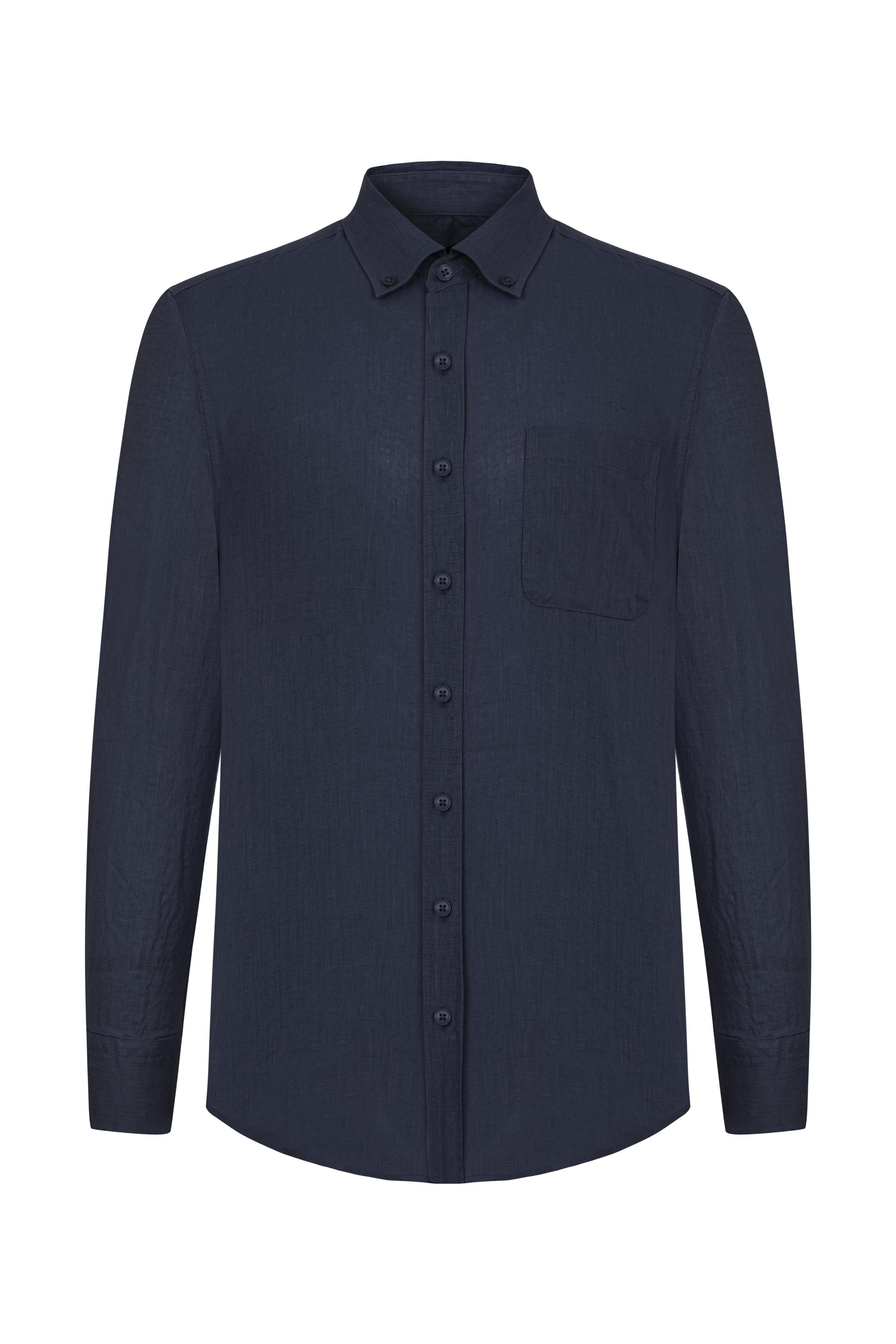 REGULAR FIT KETEN GÖMLEK