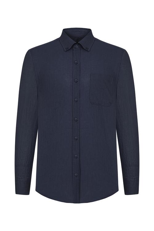  REGULAR FIT KETEN GÖMLEK