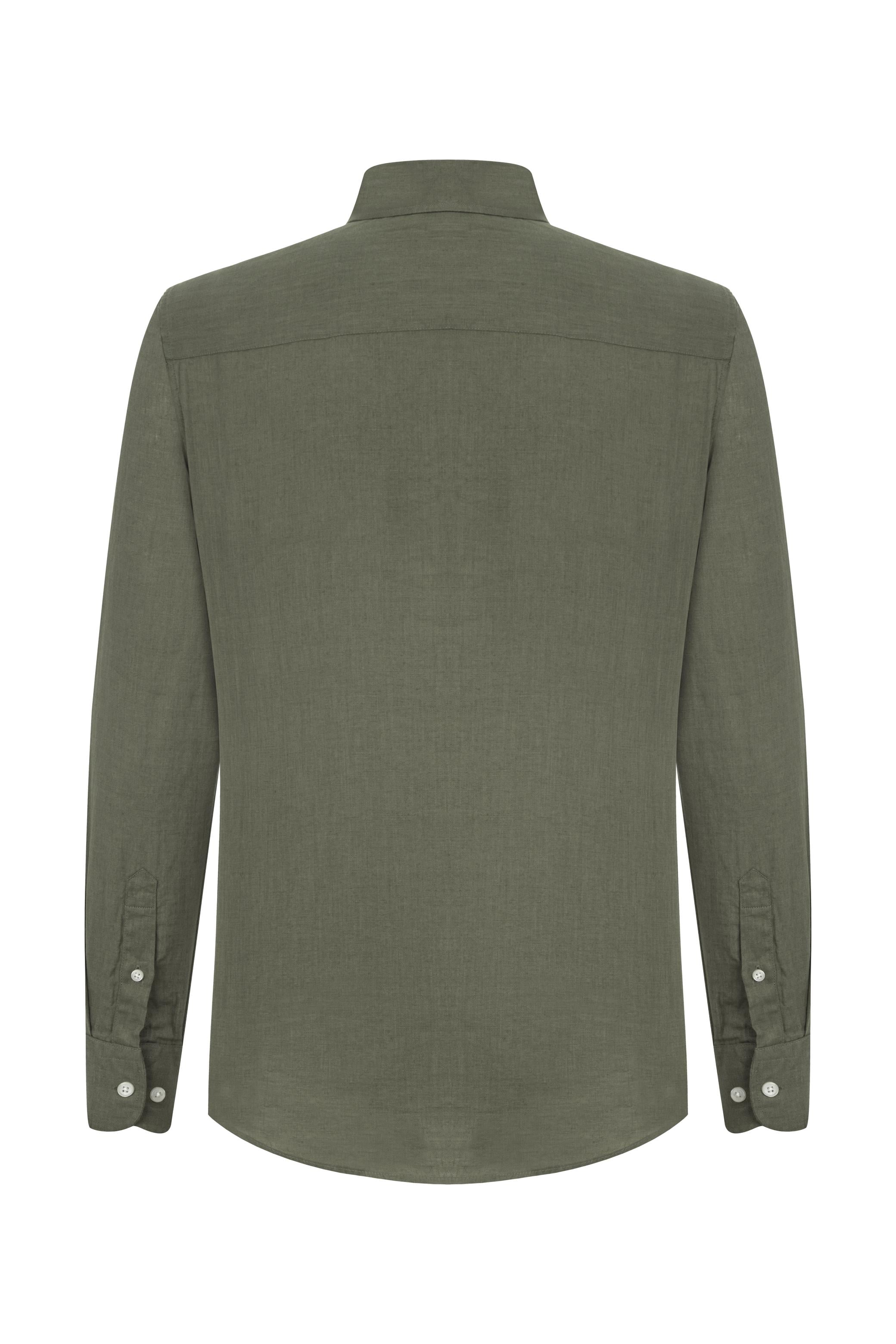 REGULAR FIT KETEN GÖMLEK