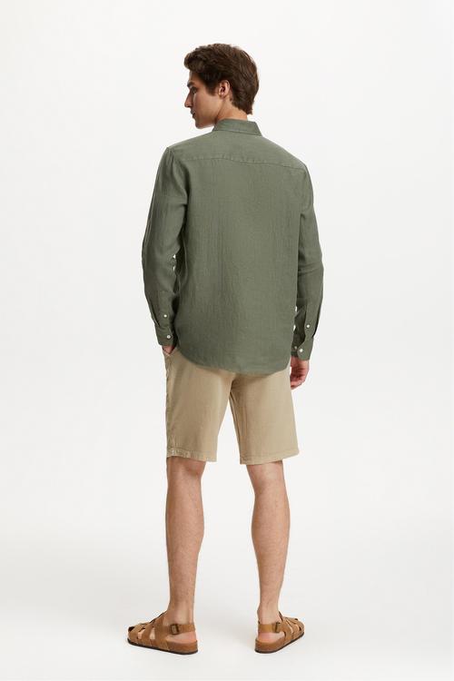  REGULAR FIT KETEN GÖMLEK