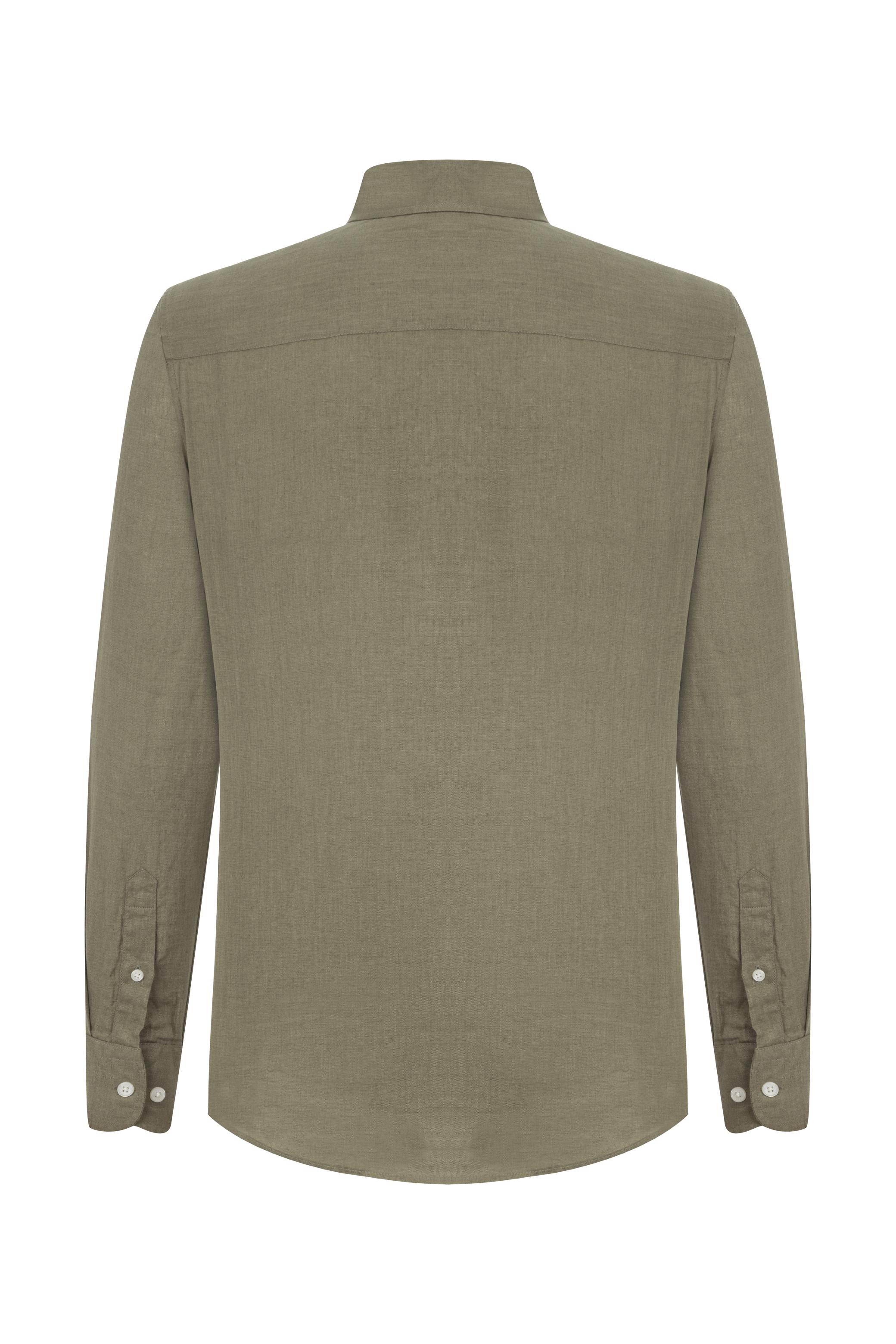 REGULAR FIT KETEN GÖMLEK