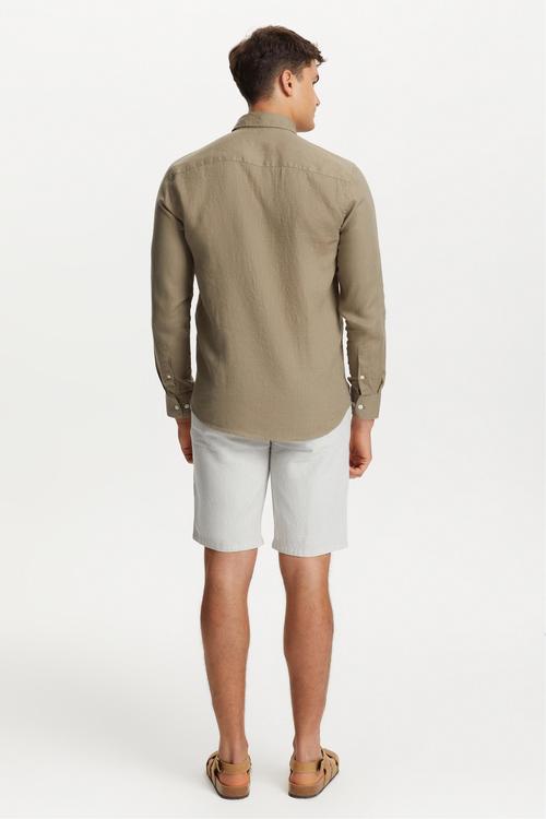  REGULAR FIT KETEN GÖMLEK