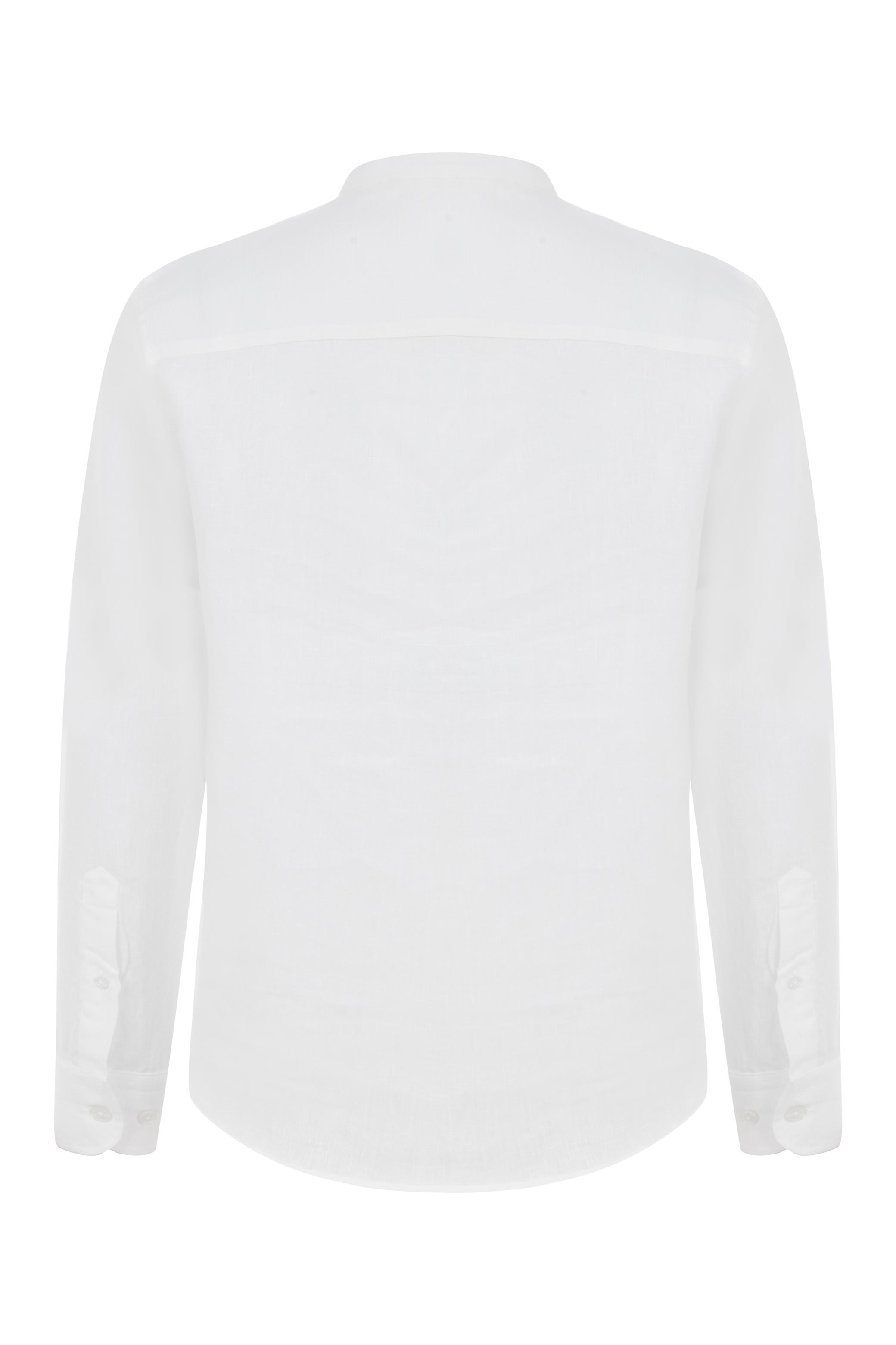 HAKİM YAKA REGULAR FIT KETEN GÖMLEK