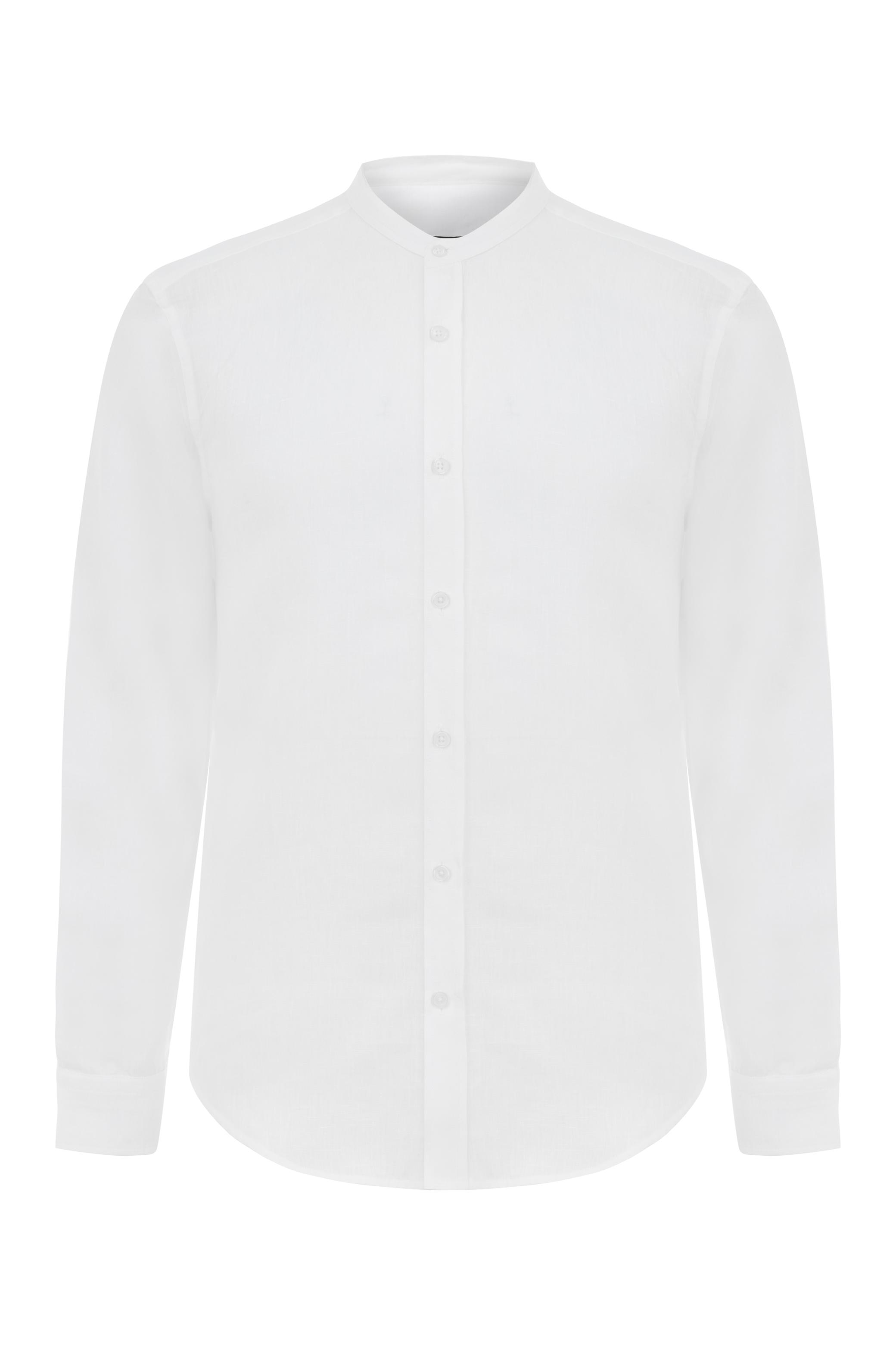 HAKİM YAKA REGULAR FIT KETEN GÖMLEK