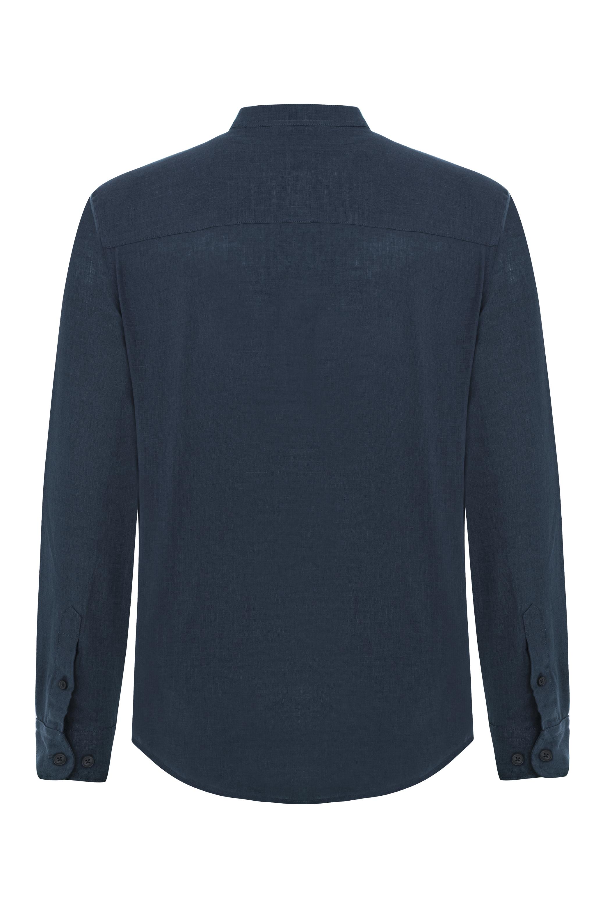 HAKİM YAKA REGULAR FIT KETEN GÖMLEK