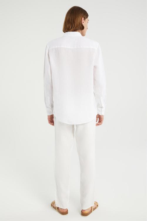  REGULAR FIT KETEN GÖMLEK