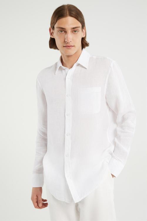  REGULAR FIT KETEN GÖMLEK