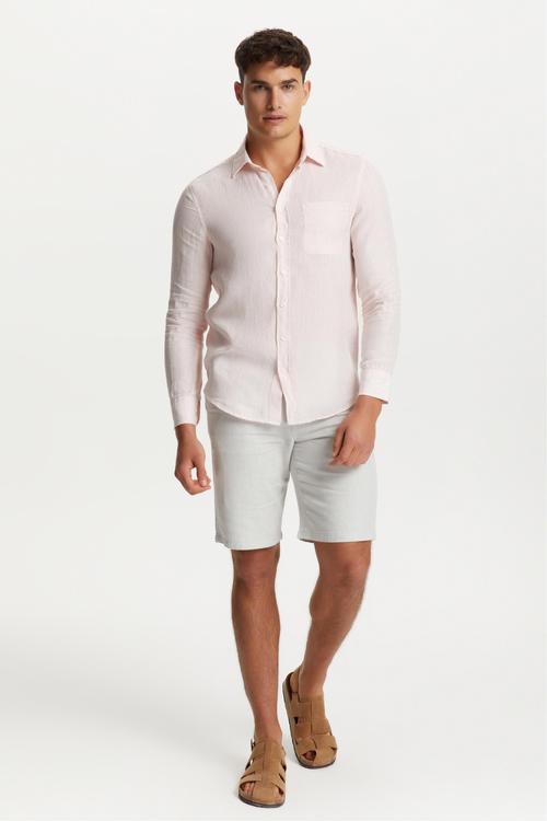  REGULAR FIT KETEN GÖMLEK