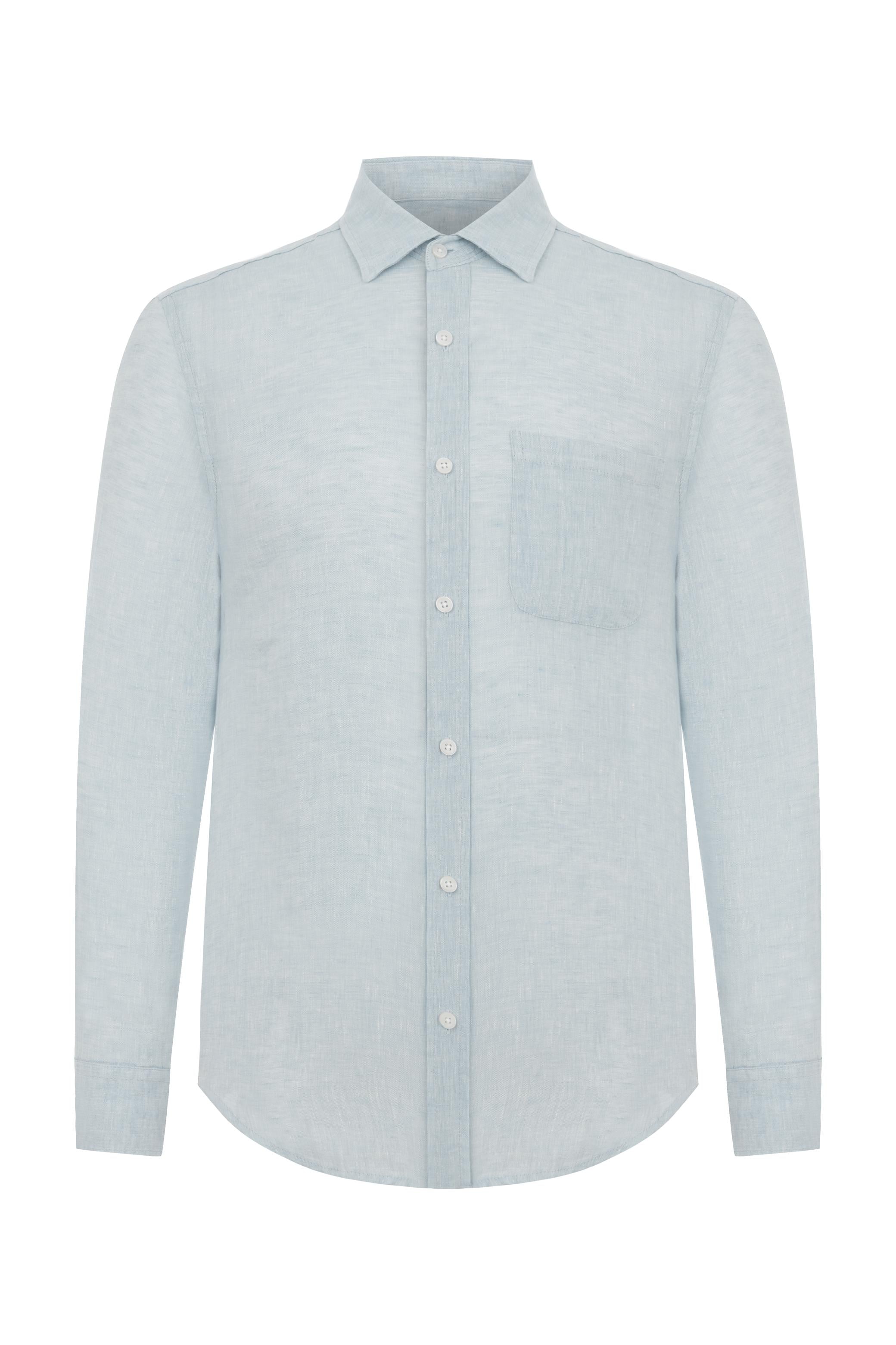 REGULAR FIT KETEN GÖMLEK