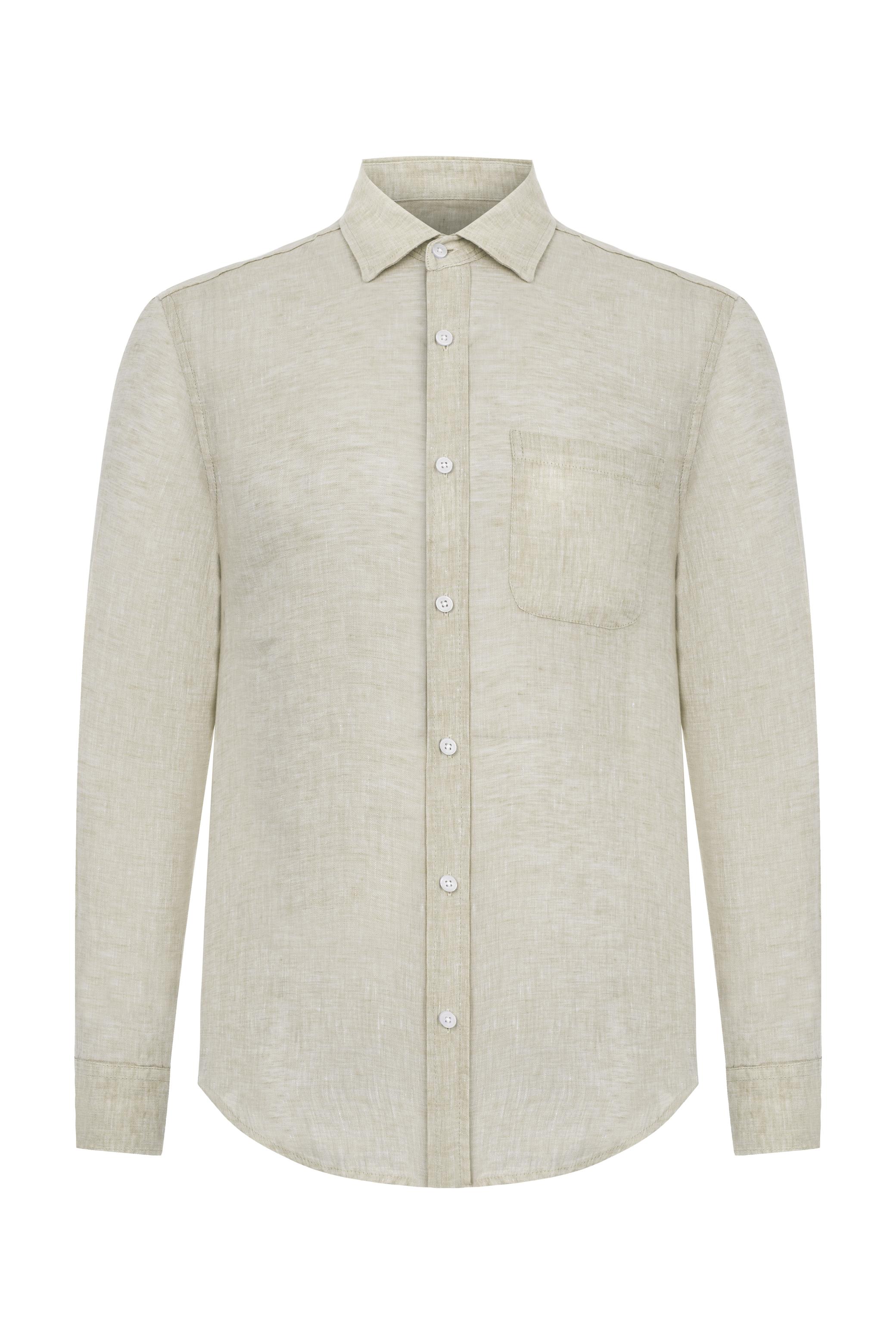 REGULAR FIT KETEN GÖMLEK